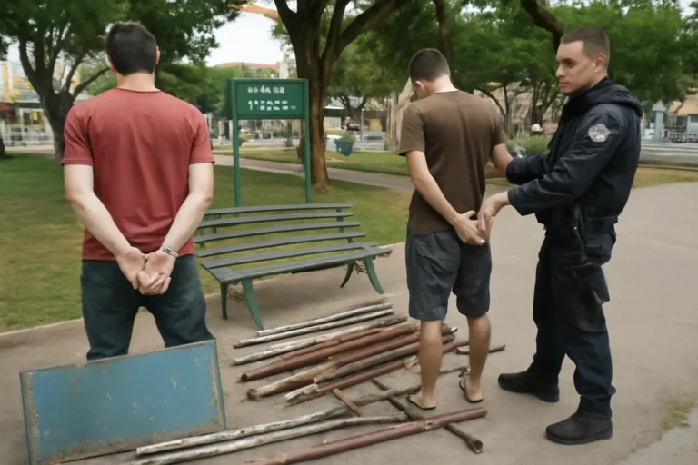 Furto de obra pública em Volta Redonda: dois homens presos por retirar materiais na Praça do Jardim dos Inocentes, investigação busca responsabilização e reparos à comunidade