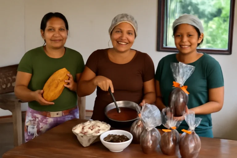 Cacau orgânico vira renda na Amazônia, mulheres de Tefé transformam cultivo em chocolate artesanal e ovos de Páscoa fortalecendo a economia local