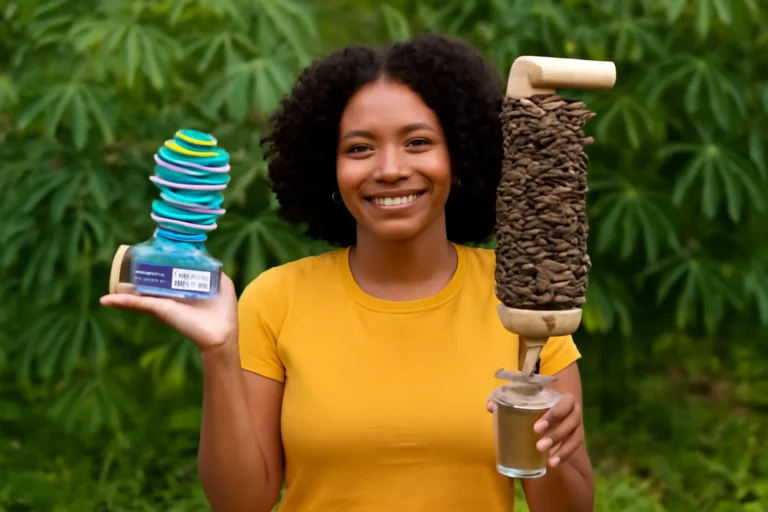 Beatriz Vitória vence Prêmio LED Globo com filtro de pinha para resíduo tóxico da mandioca, projeto quilombola de Pernambuco ganha destaque nacional