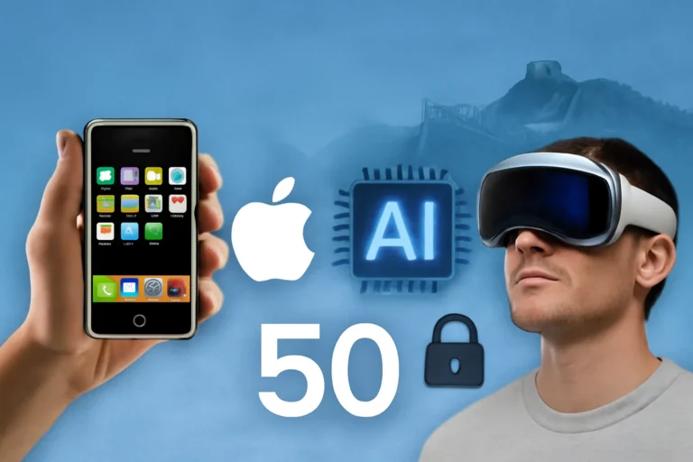 Apple faz 50 anos e precisa provar liderança na era da IA, do iPhone ao Vision Pro, entre desafios na China, serviços e privacidade