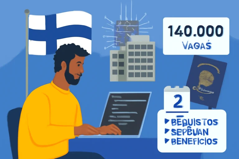 Finlândia oferece empregos na tecnologia para brasileiros, 140 mil vagas até 2035, vistos em até duas semanas, requisitos, salários e benefícios detalhados