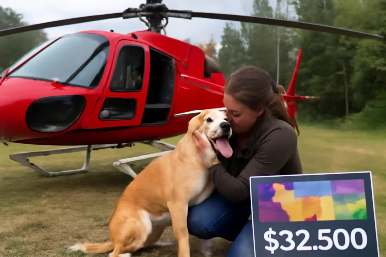 Cadela resgatada Molly reencontra tutora Jessica após uma semana perdida na floresta, resgate feito com helicóptero, imagem térmica e doações de R$ 32,5 mil