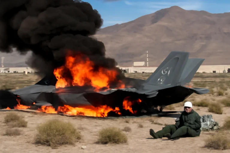 Jato F-35 cai perto da base Nellis em Las Vegas, piloto ejetou com ferimentos leves, aeronave de até R$ 516 milhões passa por investigação