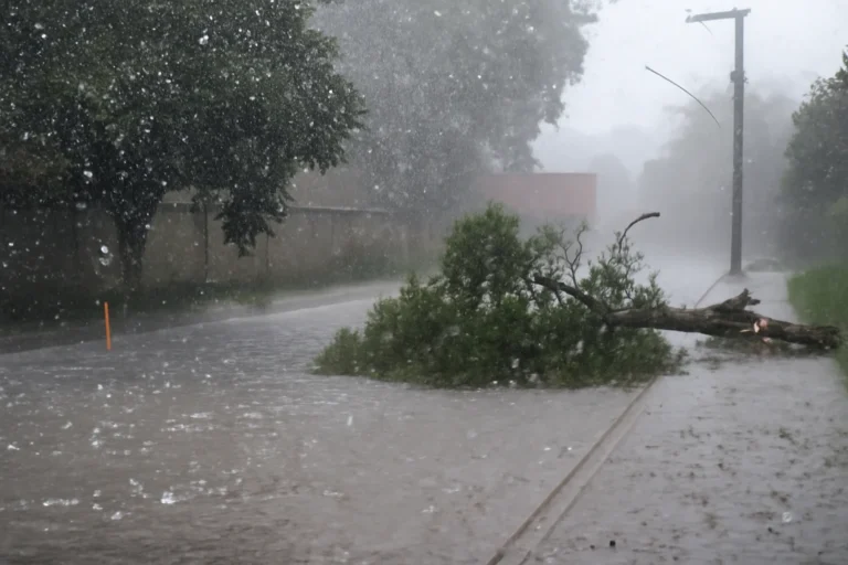 Chuva de granizo em São José dos Campos provoca alagamentos, derruba árvores e mantém alerta laranja do Inmet para 46 cidades do Vale do Paraíba