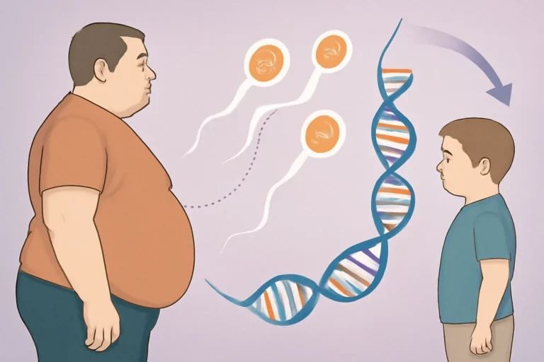 Homens com obesidade podem transmitir risco de diabetes aos filhos por microRNAs no esperma, estudo identifica let-7 e mostra redução após perda de peso