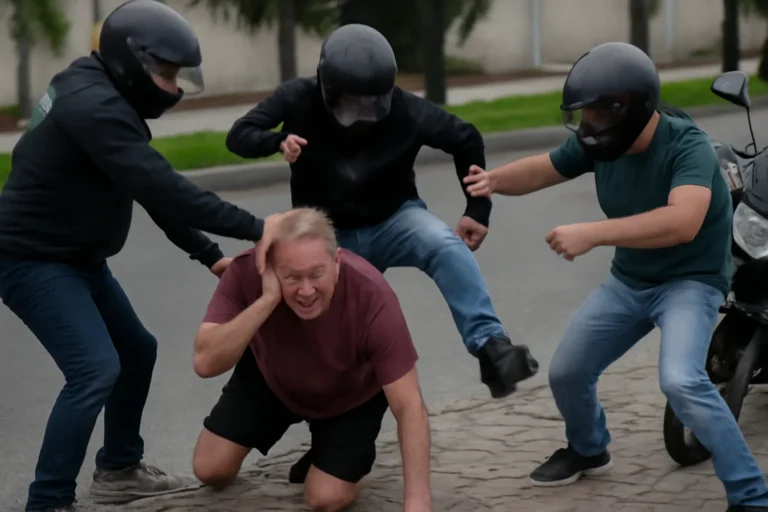 Idoso agredido por motociclistas após acidente em Praia Grande, SP, sofre fraturas no rosto e é alvo de ataque coletivo, investigação aponta prisão e liberação