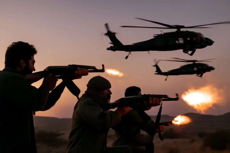 Iranianos atiram contra helicópteros dos EUA durante busca por piloto desaparecido, vídeos mostram disparos a Blackhawks e elevam tensão entre Washington e Teerã