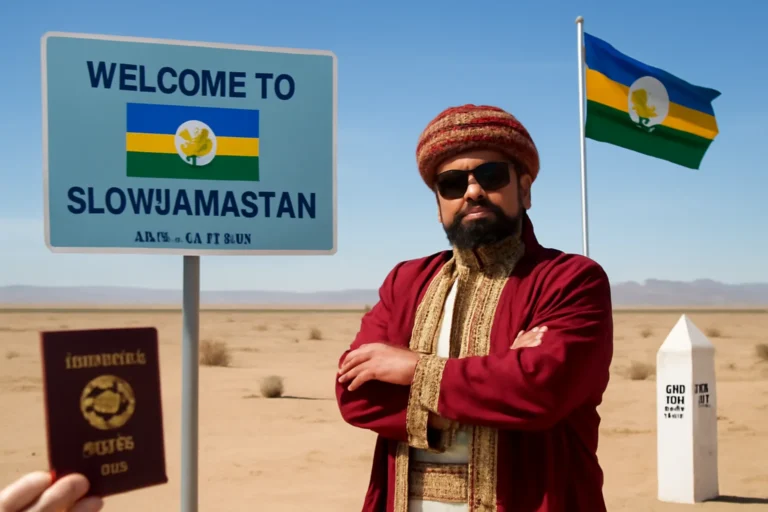 Slowjamastan, a micronação do deserto que reúne 25 mil ‘cidadãos’, passaportes e leis curiosas, conheça o sultão que transformou 4,5 hectares em nação