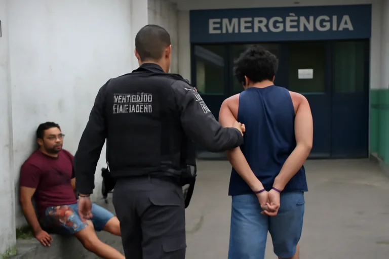 Tentativa de homicídio em Cabo Frio, homem é preso após esfaquear duas pessoas por discussão sobre bola de futebol na Vila do Ar, polícia prende suspeito em hospital