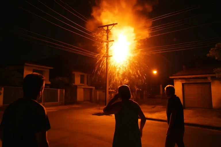 Curtos-circuitos em Taquara provocam explosões e clarões às 2h11, moradores assustados, fornecimento de energia normalizado durante a madrugada