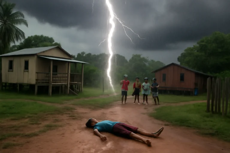 Queda de raio mata adolescente em comunidade Cachoeirinha do Mentai, em Santarém, e moradores pedem perícia técnica após episódios repetidos