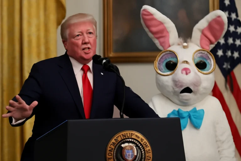 Trump faz discurso sobre guerra ao lado do Coelhinho da Páscoa, detalha resgate do piloto abatido e afirma que operação envolveu 200 militares e 155 aeronaves