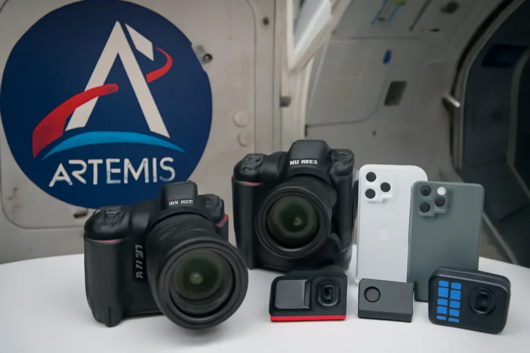 Artemis II: descubra as câmeras e dispositivos a bordo, das Nikon Z9 e D5 aos iPhones e GoPros, e quanto esses equipamentos custam na Terra