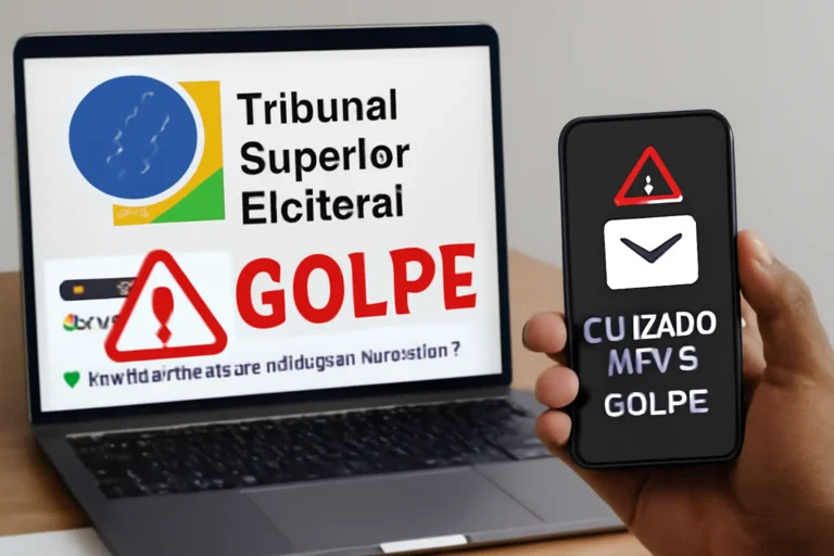 Alerta sobre golpe de falso aviso do TSE cobrando para regularizar pendências eleitorais e como se proteger deste golpe