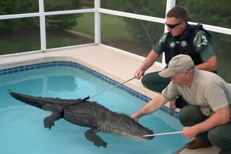 Jacaré invade piscina em Tampa: polícia resgata animal com ajuda de caçador na Flórida