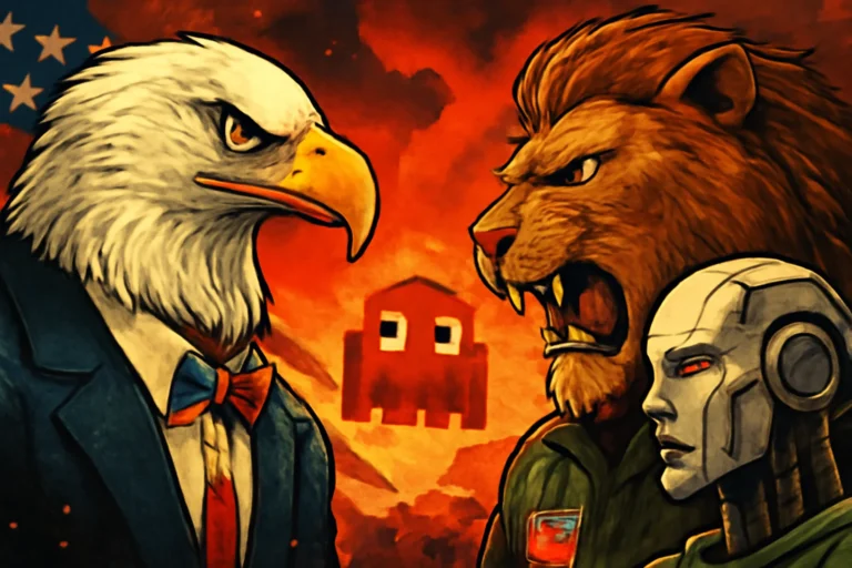 China usa inteligência artificial para criar vídeo de propaganda retratando conflito entre EUA e Irã com símbolos animais e cultura pop