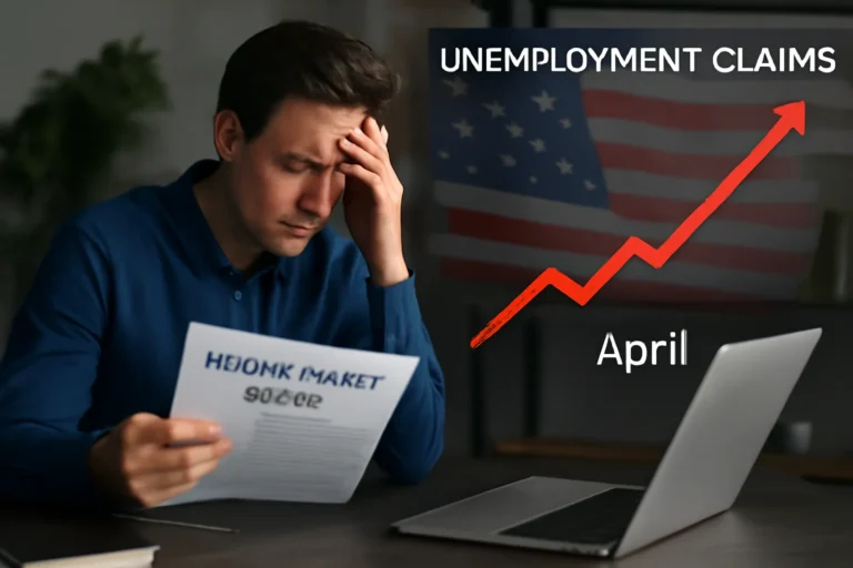 Pedidos de auxílio-desemprego nos EUA sobem 7,9% refletindo incertezas econômicas e tensões geopolíticas em abril