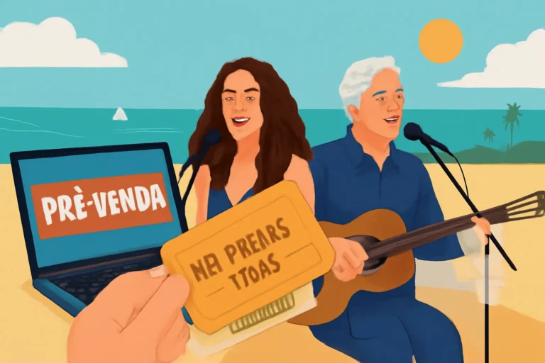 Pré-venda de ingressos para Na Praia 2026 no DF começa nesta segunda com lineup que inclui Marisa Monte e Caetano Veloso