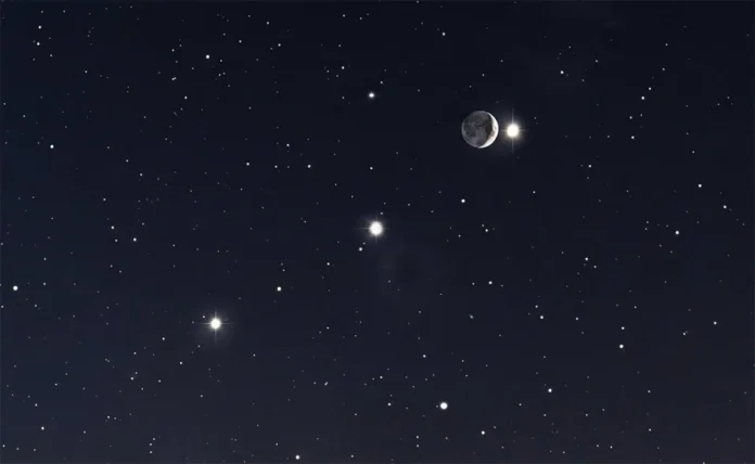 Céu Noturno: Lua Ilumina 'Desfile' de Planetas Visíveis Hoje