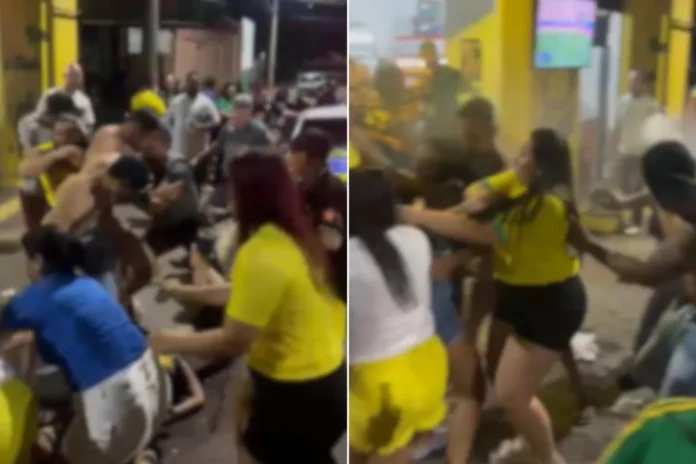 Aglomeração pós-jogo do Brasil acaba em briga e deixa mulher ferida em Rosana (SP)